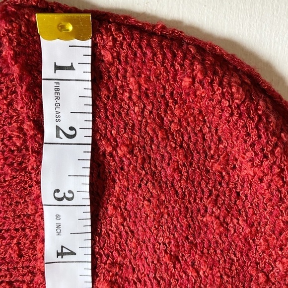 L Love Burgandy Red Loose Knit V-Neck Long Sleeve Sweater - Picture 10 of 13